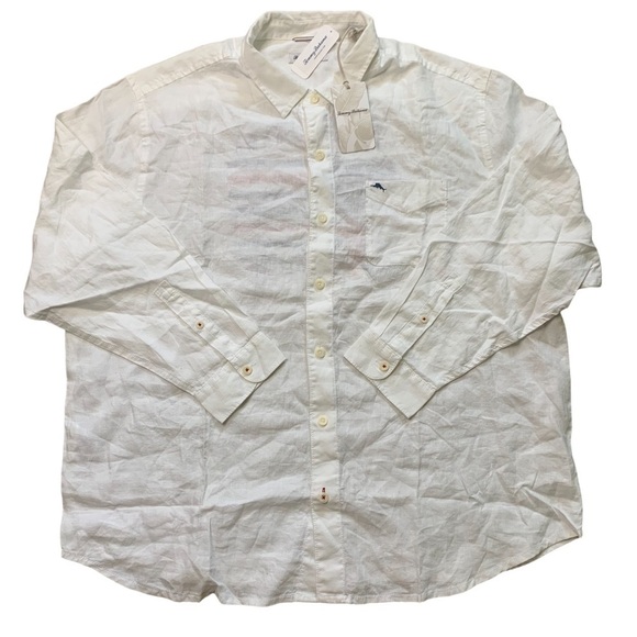 Tommy Bahama New With Tags Men's Star Spangled Bahama Flag Print Linen Shirt - Picture 3 of 12